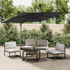 Sombrilla voladiza con LEDs negrao 400x300 cm de vidaXL, Sombrillas - Ref: Foro24-319931, Precio: 250,49 €, Descuento: %