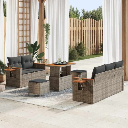 Conjunto de sofás de jardín con cojín 8 pcs Gris en Sofás de exterior | Comprar online en Foru.es