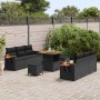 Conjunto de sofás de jardín con cojín 9 pcs Negro en Sofás de exterior | Comprar online en Foru.es