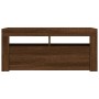 Mueble de TV con luces LED roble marrón 90x35x40 cm de vidaXL, Muebles TV - Ref: Foro24-822723, Precio: 57,51 €, Descuento: %
