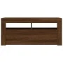 TV stand with LED lights in brown oak, 90x35x40 cm by vidaXL, TV Furniture - Ref: Foro24-822723, Price: 56,88 €, Discount: %