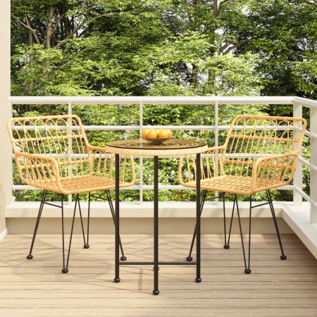 Juego de comedor de jardín 3 piezas ratán sintético de vidaXL, Conjuntos de jardín - Ref: Foro24-3157833, Precio: 180,41 €, D...