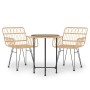 Juego de comedor de jardín 3 piezas ratán sintético de vidaXL, Conjuntos de jardín - Ref: Foro24-3157833, Precio: 180,41 €, D...