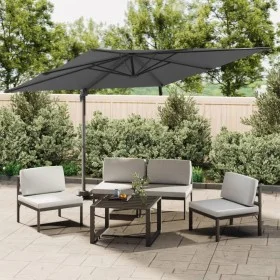 Sombrilla voladiza con LED gris antracita 400x300 cm de vidaXL, Sombrillas - Ref: Foro24-319929, Precio: 255,47 €, Descuento: %