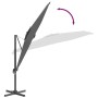Sombrilla voladiza con LED gris antracita 400x300 cm de vidaXL, Sombrillas - Ref: Foro24-319929, Precio: 255,47 €, Descuento: %