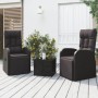 Juego salón jardín 3 pzas ratán sintético y acero negro de vidaXL, Conjuntos de jardín - Ref: Foro24-3157660, Precio: 387,38 ...