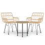 Juego de comedor de jardín 3 piezas ratán sintético de vidaXL, Conjuntos de jardín - Ref: Foro24-3157829, Precio: 171,41 €, D...