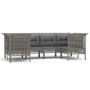 Set de muebles de jardín 6 pzas y cojines ratán sintético gris de vidaXL, Conjuntos de jardín - Ref: Foro24-3187563, Precio: ...