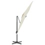Sombrilla voladiza con LED blanco arena 400x300 cm de vidaXL, Sombrillas - Ref: Foro24-319927, Precio: 307,39 €, Descuento: %
