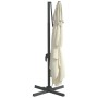 Sombrilla voladiza con LED blanco arena 400x300 cm de vidaXL, Sombrillas - Ref: Foro24-319927, Precio: 307,39 €, Descuento: %