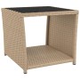 Juego de muebles jardín 3 piezas acero y ratán sintético beige de vidaXL, Conjuntos de jardín - Ref: Foro24-3157662, Precio: ...