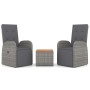 Juego muebles jardín 3 pzas madera acacia ratán sintético gris de vidaXL, Conjuntos de jardín - Ref: Foro24-3157656, Precio: ...