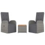 Juego muebles jardín 3 pzas madera acacia ratán sintético gris de vidaXL, Conjuntos de jardín - Ref: Foro24-3157656, Precio: ...
