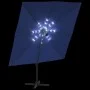 Sombrilla voladiza con LEDs azul azure 400x300 cm de vidaXL, Sombrillas - Ref: Foro24-319932, Precio: 276,49 €, Descuento: %