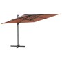Sombrilla voladiza con LEDs terracota 400x300 cm de vidaXL, Sombrillas - Ref: Foro24-319934, Precio: 262,65 €, Descuento: %