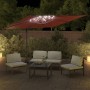 Sombrilla voladiza con LEDs terracota 400x300 cm de vidaXL, Sombrillas - Ref: Foro24-319934, Precio: 262,65 €, Descuento: %
