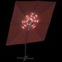 Sombrilla voladiza con LEDs terracota 400x300 cm de vidaXL, Sombrillas - Ref: Foro24-319934, Precio: 262,65 €, Descuento: %