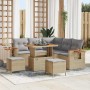 Conjunto de sofá de jardín con cojín 8 pcs beige y gris claro en Sofás de exterior | Comprar online en Foru.es