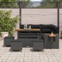 Conjunto de sofá de jardín con cojín 9 pcs Negro en Sofás de exterior | Comprar online en Foru.es