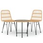 Juego de comedor de jardín 3 piezas ratán sintético de vidaXL, Conjuntos de jardín - Ref: Foro24-3157831, Precio: 178,20 €, D...