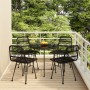 Juego de comedor de jardín 5 piezas ratán sintético negro de vidaXL, Conjuntos de jardín - Ref: Foro24-3157844, Precio: 334,1...