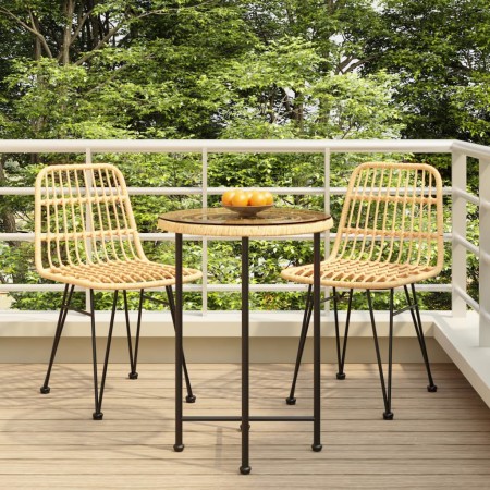 Juego de comedor de jardín 3 piezas ratán sintético de vidaXL, Conjuntos de jardín - Ref: Foro24-3157835, Precio: 188,82 €, D...