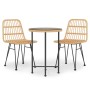 Juego de comedor de jardín 3 piezas ratán sintético de vidaXL, Conjuntos de jardín - Ref: Foro24-3157835, Precio: 188,82 €, D...