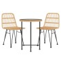 Juego de comedor de jardín 3 piezas ratán sintético de vidaXL, Conjuntos de jardín - Ref: Foro24-3157835, Precio: 188,82 €, D...
