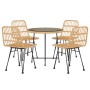 Juego de comedor de jardín 5 piezas ratán sintético de vidaXL, Conjuntos de jardín - Ref: Foro24-3157843, Precio: 378,22 €, D...