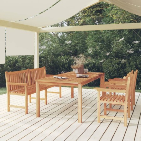 Juego de comedor para jardín 4 piezas madera maciza de teca de vidaXL, Conjuntos de jardín - Ref: Foro24-3157172, Precio: 986...