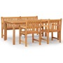 Juego de comedor para jardín 4 piezas madera maciza de teca de vidaXL, Conjuntos de jardín - Ref: Foro24-3157172, Precio: 986...
