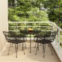 Juego de comedor de jardín 5 piezas ratán sintético negro de vidaXL, Conjuntos de jardín - Ref: Foro24-3157842, Precio: 331,9...