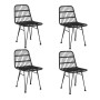 Juego de comedor de jardín 5 piezas ratán sintético negro de vidaXL, Conjuntos de jardín - Ref: Foro24-3157840, Precio: 303,2...