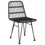 Juego de comedor de jardín 5 piezas ratán sintético negro de vidaXL, Conjuntos de jardín - Ref: Foro24-3157840, Precio: 303,2...