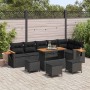 Conjunto de sofás de jardín con cojín 10 pcs Negro en Sofás de exterior | Comprar online en Foru.es
