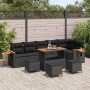 Conjunto de sofás de jardín con cojín 10 pcs Negro en Sofás de exterior | Comprar online en Foru.es