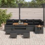 Conjunto de sofás de jardín con cojín 10 pcs Negro en Sofás de exterior | Comprar online en Foru.es