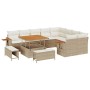 Conjunto de sofá de jardín con cojín 12 pcs beige y crema en Sofás de exterior | Comprar online en Foru.es