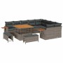 Conjunto de sofás de jardín con cojín 12 pcs Gris en Sofás de exterior | Comprar online en Foru.es