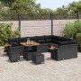 Conjunto de sofá de jardín con cojín Manual 12 pcs Negro en Sofás de exterior | Comprar online en Foru.es