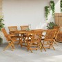 Juego de comedor para jardín 7 piezas madera maciza teca en Conjuntos de jardín | Comprar online en Foru.es