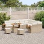 Conjunto de sofá de jardín con cojín 12 pcs beige y crema en Sofás de exterior | Comprar online en Foru.es