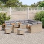 Conjunto de sofá de jardín con cojín 12 pcs beige y gris claro en Sofás de exterior | Comprar online en Foru.es