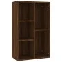 Brown oak plywood shelf/sideboard 50x25x80 cm by vidaXL, Bookcases and shelves - Ref: Foro24-826613, Price: 44,42 €, Discount: %