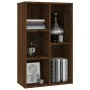 Brown oak plywood shelf/sideboard 50x25x80 cm by vidaXL, Bookcases and shelves - Ref: Foro24-826613, Price: 44,42 €, Discount: %