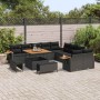 Conjunto de sofá de jardín con cojín 13 pcs Negro en Sofás de exterior | Comprar online en Foru.es