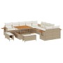 Conjunto de sofás de jardín con cojín 13 pcs Beige y Crema en Sofás de exterior | Comprar online en Foru.es