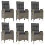 Set comedor jardín 7 pzas y cojines ratán sintético gris de vidaXL, Conjuntos de jardín - Ref: Foro24-3185042, Precio: 931,47...