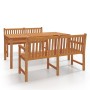 Juego de comedor para jardín 3 pzas madera maciza de teca de vidaXL, Conjuntos de jardín - Ref: Foro24-3157156, Precio: 754,8...