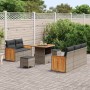 Conjunto de sofá de jardín con cojín Manual 8 pcs Gris en Sofás de exterior | Comprar online en Foru.es